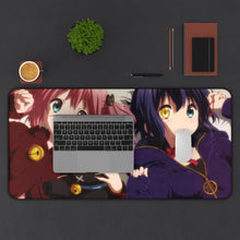 Load image into Gallery viewer, Rikka Takanashi and Satone Shichimiya Mouse Pad (Desk Mat) With Laptop
