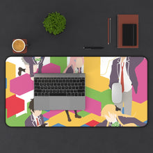 Load image into Gallery viewer, Gamers! Karen Tendou, Chiaki Hoshinomori, Aguri, Keita Amano, Tasuku Uehara Mouse Pad (Desk Mat) With Laptop
