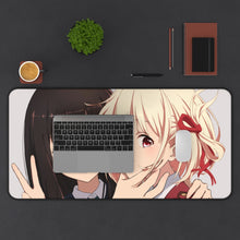 Load image into Gallery viewer, Lycoris Recoil Takina Inoue, Chisato Nishikigi Mouse Pad (Desk Mat) With Laptop
