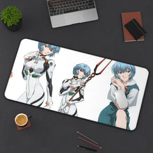 Load image into Gallery viewer, Neon Genesis Evangelion Shinji Ikari, Rei Ayanami Mouse Pad (Desk Mat) On Desk
