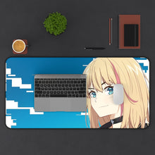 Load image into Gallery viewer, Wonder Egg Priority Rika Kawai Mouse Pad (Desk Mat) With Laptop
