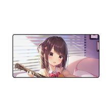 Load image into Gallery viewer, Anime girl playing the guitar Mouse Pad (Desk Mat)
