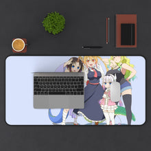 Load image into Gallery viewer, Miss Kobayashi's Dragon Maid Kanna Kamui, Elma, Kobayashi San Chi No Maid Dragon, Quetzalcoatl, Tohru Mouse Pad (Desk Mat) With Laptop
