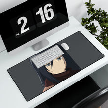 Load image into Gallery viewer, Mikasa Ackerman Mouse Pad (Desk Mat) With Laptop
