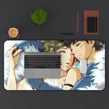 Load image into Gallery viewer, Princess Mononoke Mouse Pad (Desk Mat) With Laptop
