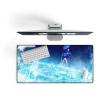 Load image into Gallery viewer, Blue Anime Girl Mouse Pad (Desk Mat) On Desk

