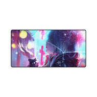 Pink City Rain Mouse Pad (Desk Mat)