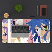 Load image into Gallery viewer, Lucky Star Konata Izumi, Kagami Hiiragi, Tsukasa Hiiragi, Miyuki Takara Mouse Pad (Desk Mat) With Laptop

