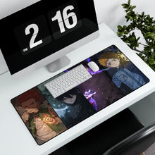 Load image into Gallery viewer, Mob Psycho 100 Shigeo Kageyama, Ritsu Kageyama, Teruki Hanazawa Mouse Pad (Desk Mat) With Laptop
