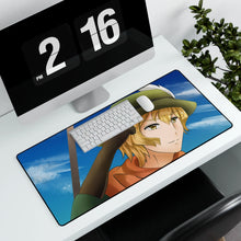 Load image into Gallery viewer, Is It Wrong to Try to Pick Up Girls in a Dungeon? Hermes Mouse Pad (Desk Mat) With Laptop

