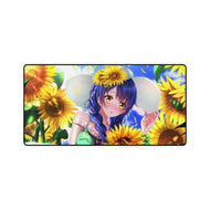 Food Wars, Megumi Tadokoro, Anime, Girl, Sunflower, Mouse Pad (Desk Mat)