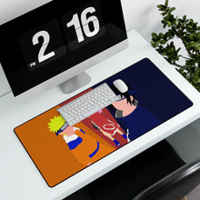Load image into Gallery viewer, Minimalist Naruto, Sasuke and Sakura Mouse Pad (Desk Mat) With Laptop
