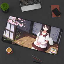 Load image into Gallery viewer, Katou Megumi Mouse Pad (Desk Mat) On Desk
