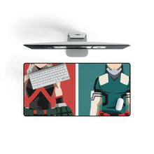 Load image into Gallery viewer, Bakugo &amp; MIdoriya Boku no Hero Academia Minimalist Mouse Pad (Desk Mat) On Desk
