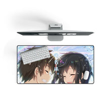 Load image into Gallery viewer, Taki and Mitsuha (Your Name) Mouse Pad (Desk Mat) On Desk
