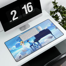 Load image into Gallery viewer, Kaori and Arima Mouse Pad (Desk Mat) With Laptop
