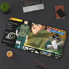 Load image into Gallery viewer, &quot;The Beautiful Blue Beast, from the hidden leaf village, Rock Lee!&quot; Mouse Pad (Desk Mat) On Desk
