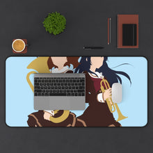 Load image into Gallery viewer, Sound! Euphonium Kumiko Oumae, Reina Kousaka Mouse Pad (Desk Mat) With Laptop
