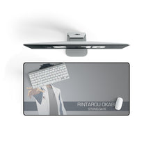 Load image into Gallery viewer, Rintaro Okabe Mouse Pad (Desk Mat) On Desk
