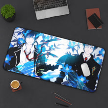 Load image into Gallery viewer, Blue Exorcist Rin Okumura, Yukio Okumura Mouse Pad (Desk Mat) On Desk
