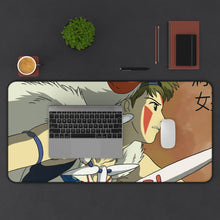 Load image into Gallery viewer, Princess Mononoke Mouse Pad (Desk Mat) With Laptop
