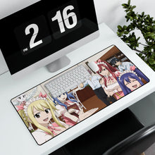 Load image into Gallery viewer, Fairy Tail Natsu Dragneel, Erza Scarlet, Gray Fullbuster, Lucy Heartfilia, Happy Mouse Pad (Desk Mat) With Laptop

