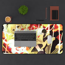 Load image into Gallery viewer, Puella Magi Madoka Magica Mami Tomoe, Kyuubey Mouse Pad (Desk Mat) With Laptop
