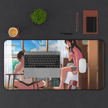 Load image into Gallery viewer, Taki and Mitsuha (Your Name) Mouse Pad (Desk Mat) With Laptop
