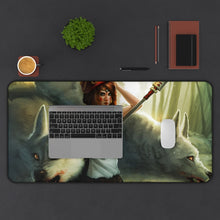 Load image into Gallery viewer, Princess Mononoke Mouse Pad (Desk Mat) With Laptop
