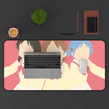 Load image into Gallery viewer, Yuuko, Mio and Mai from Nichijou Mouse Pad (Desk Mat) With Laptop

