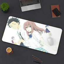 Load image into Gallery viewer, Koe No Katachi Shouko Nishimiya, Shouya Ishida Mouse Pad (Desk Mat) On Desk
