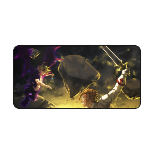 Meliodas fighting Arthur Mouse Pad (Desk Mat)