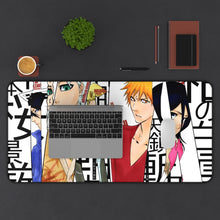 Load image into Gallery viewer, Bleach Ichigo Kurosaki, Rukia Kuchiki Mouse Pad (Desk Mat) With Laptop
