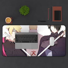 Load image into Gallery viewer, Boruto, Sasuke &amp; Naruto Mouse Pad (Desk Mat) With Laptop
