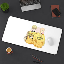Load image into Gallery viewer, Genos and Saitama Mouse Pad (Desk Mat) On Desk
