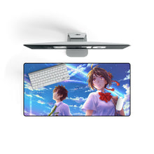 Load image into Gallery viewer, Your Name. Mouse Pad (Desk Mat) On Desk
