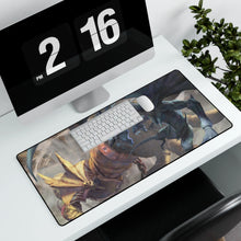 Load image into Gallery viewer, Fortress and Dragon Mouse Pad (Desk Mat) With Laptop
