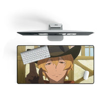 Load image into Gallery viewer, Is It Wrong to Try to Pick Up Girls in a Dungeon? Hermes Mouse Pad (Desk Mat) On Desk
