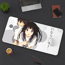 Load image into Gallery viewer, Eru Chitanda  And  Hōtarō Oreki Together Mouse Pad (Desk Mat) On Desk
