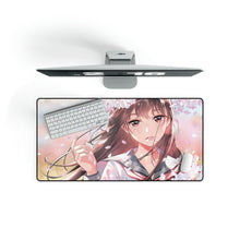 Load image into Gallery viewer, Student, Anime, Girl, Uniform, Cherry Blossom, Mouse Pad (Desk Mat)
