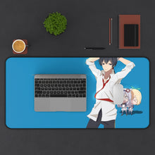 Load image into Gallery viewer, Rokudenashi Majutsu Koushi To Akashic Records Sistine Fibel, Glenn Radars, Rumia Tingel Mouse Pad (Desk Mat) With Laptop
