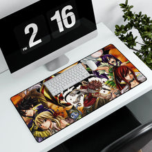 Load image into Gallery viewer, Fairy Tail Natsu Dragneel, Erza Scarlet, Gray Fullbuster, Lucy Heartfilia, Happy Mouse Pad (Desk Mat) With Laptop
