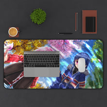 Load image into Gallery viewer, Laid-Back Camp by Mouse Pad (Desk Mat) With Laptop
