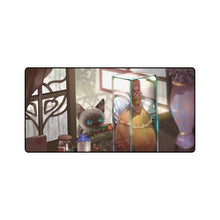 Load image into Gallery viewer, Blue eyed cat looking into a shop Mouse Pad (Desk Mat)
