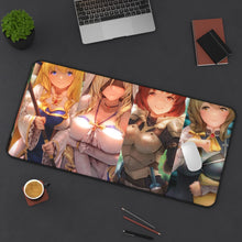 Load image into Gallery viewer, Goblin Slayer Cow Girl, Goblin Slayer, Guild Girl, High Elf Archer, Priestess Mouse Pad (Desk Mat) On Desk
