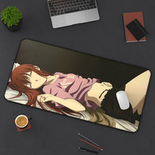 Load image into Gallery viewer, Makise Kurisu Mouse Pad (Desk Mat) On Desk
