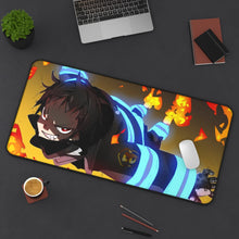 Load image into Gallery viewer, Fire Force Shinra Kusakabe Mouse Pad (Desk Mat) On Desk
