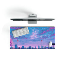 Load image into Gallery viewer, Night, Scenery, Anime, Boy, Riding, Bicycle, Sky, City, Landscape, 8K, #8.314 Mouse Pad (Desk Mat)
