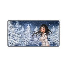 Load image into Gallery viewer, Anime Girl in Winter Forest Mouse Pad (Desk Mat)
