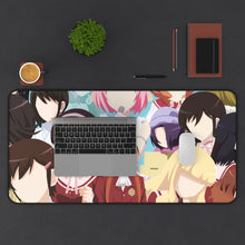 Load image into Gallery viewer, The World God Only Knows Keima Katsuragi, Chihiro Kosaka, Shiori Shiomiya, Kanon Nakagawa, Ayumi Takahara Mouse Pad (Desk Mat) With Laptop
